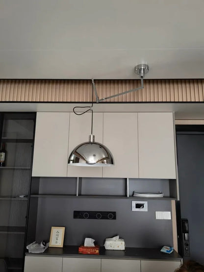 Rotate Pendant Lights Kitchen Dining Room Restaurant Adjustable Hanging Lamp Nordic Ceiling Chandeliers Retractable Folding Arm