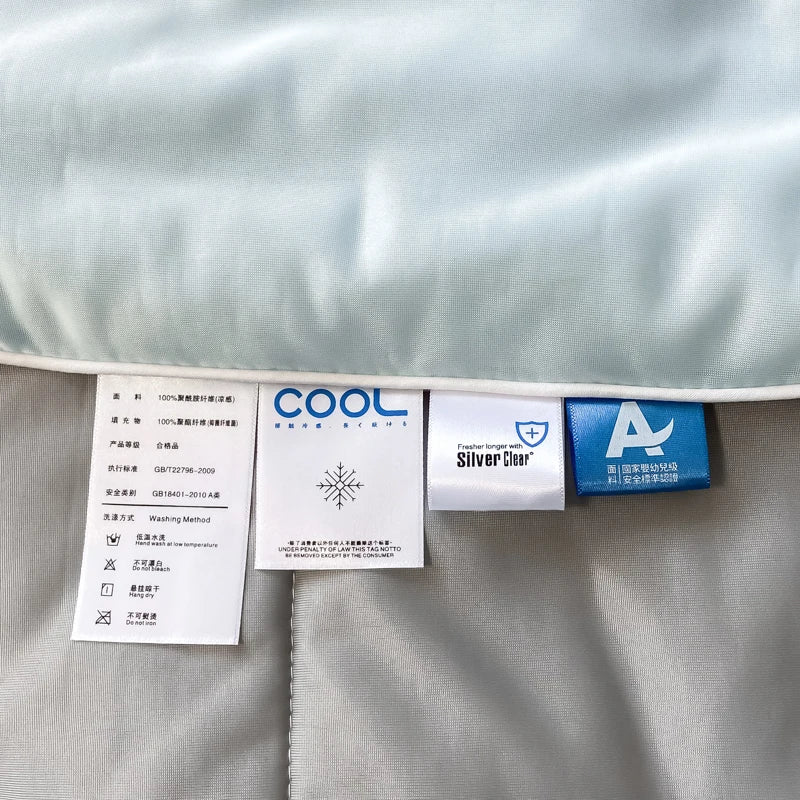 Reversible Cooling Blankets Smooth Air Condition Comforter Lightweight Summer Quilt Washable Double Side Cold Fabric & Cool Skin