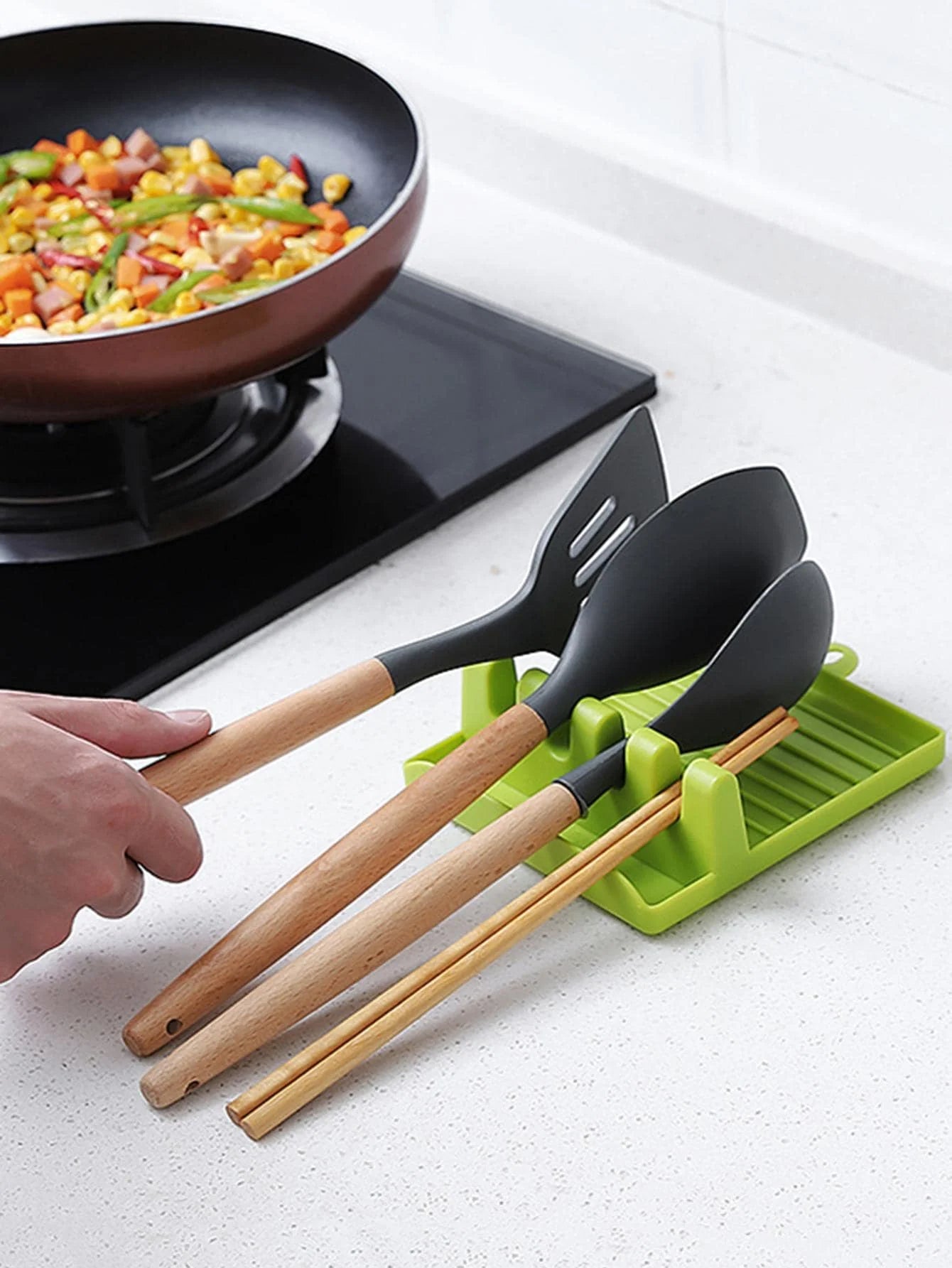 Kitchen Spoon Holders Kitchen Accessories Fork Spatula Rack Kitchen Supplies Storage Organizer Utensils for Kitchen Convenience