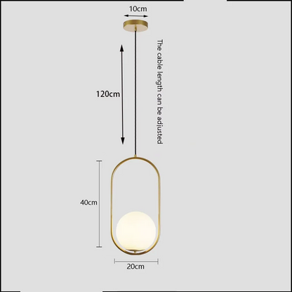 White Ball Tube LED Pendant light luxury chandelier Bedroom Bar Aisle Bedside Minimalist Restaurant Background wall decoration