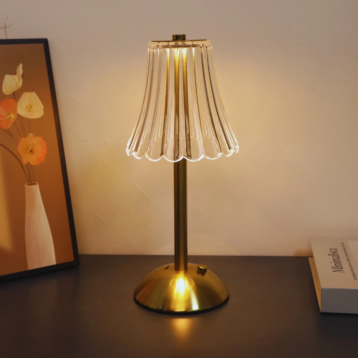 Crystal Romantic Table Lamp - Suitable for bedroom, desk, and dining room decoration, retro touch table lamp