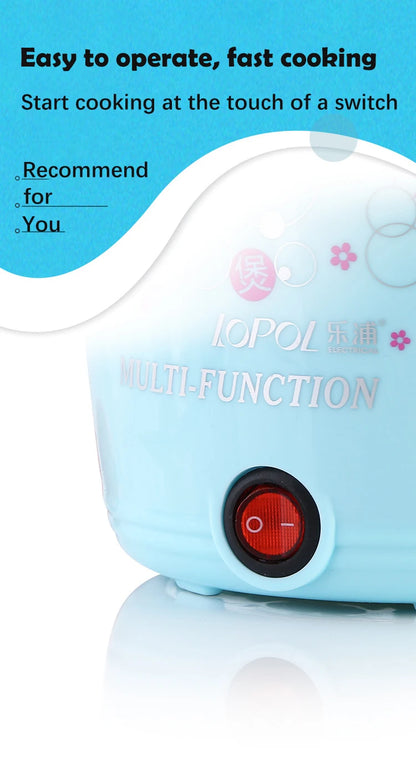 Electric Cooker Home Multifunction Hot Pot 1-2 People Heating Pan Cooking Pot Machine Mini Rice Cooker Kitchen Appliances