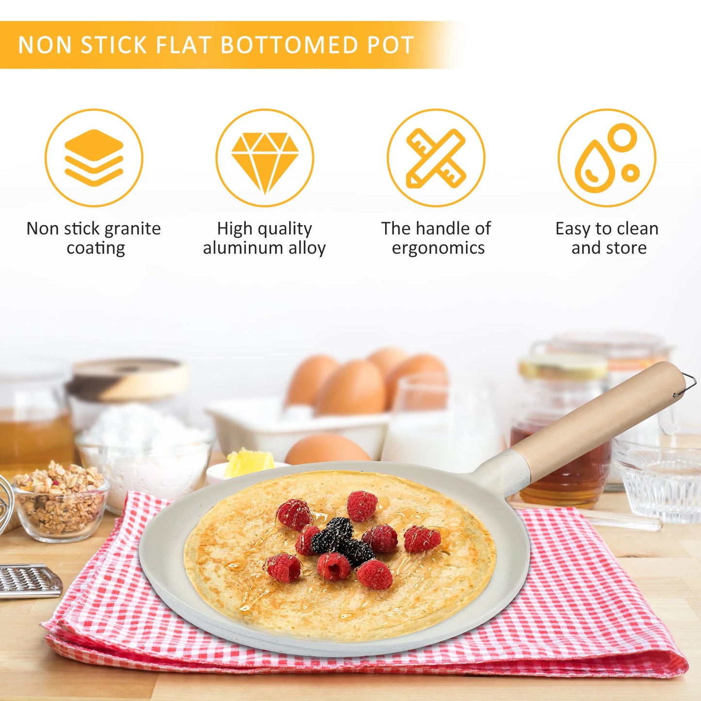 Pancake Pans Skillet Nonstick Saucepan Cookware Kitchen Utensils Frying Cooking Induction Cooker Baking Stove Kitchen Tools