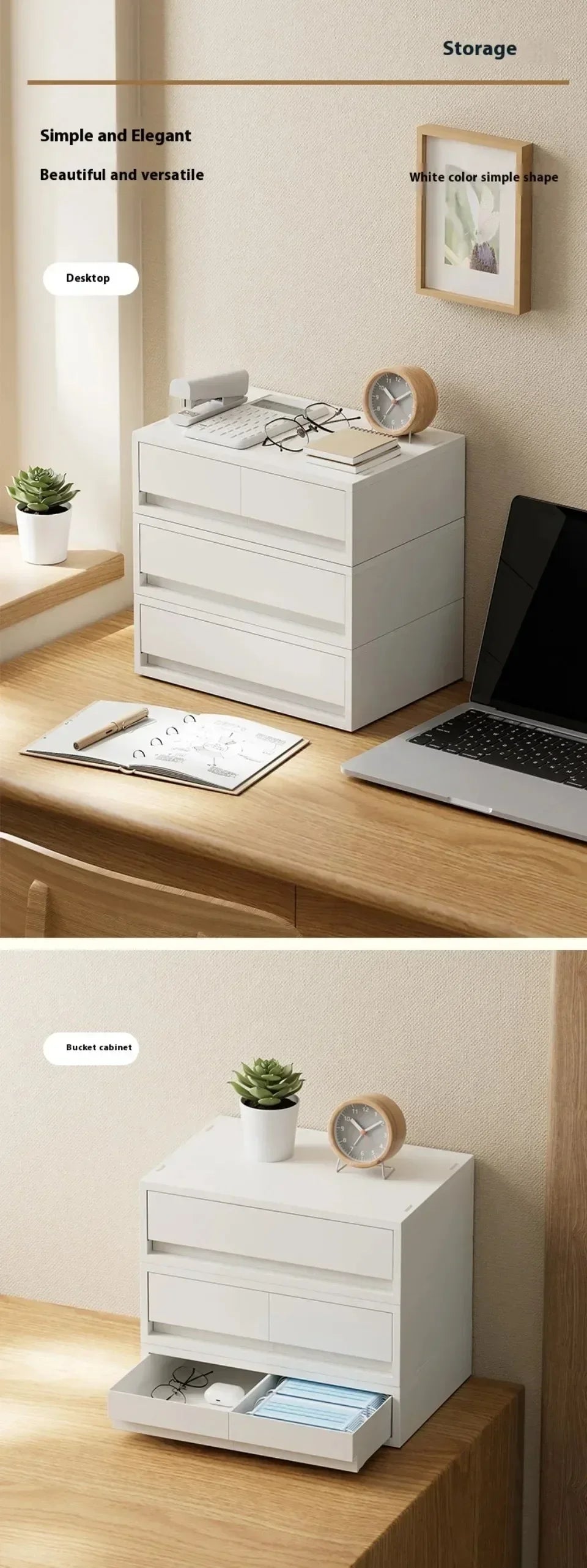 Desktop Storage Box Stationery Sorting Storage Drawer Stackable Space Saving Tabletop Drawer Cosmetic Desktop Organizer Boxes