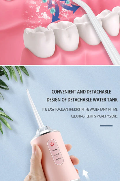 Smart Electric Oral Irrigator Water Flosser 4 Jets 3 Modes USB Charging Water Jet Irrigator Dental Teeth Cleaner