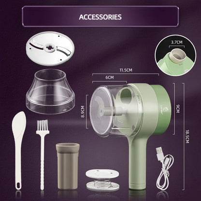 Wireless Electric Food Processor Vegetable Cutter Fruit Slicer Garlic Masher Mincer Handheld Stirrer Kitchen Cooking Accessories