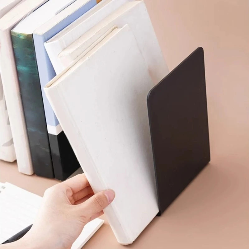 L-Shaped Bookends Book Holders Shelf Book End Book Stoppers Book Support Rack Desk Organisers For Books Magazines Dropshipping
