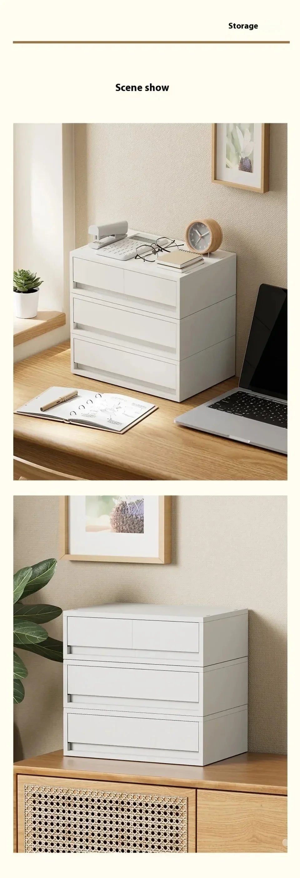 Desktop Storage Box Stationery Sorting Storage Drawer Stackable Space Saving Tabletop Drawer Cosmetic Desktop Organizer Boxes