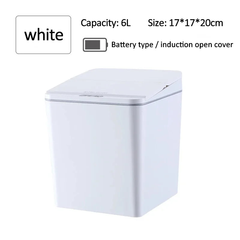 Intelligent Mini Desktop Trash Can Automatic Touchless Infrared Motion Sensor Trash Can Car Trash Portable Storage For Kitchen