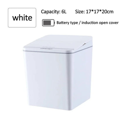 Intelligent Mini Desktop Trash Can Automatic Touchless Infrared Motion Sensor Trash Can Car Trash Portable Storage For Kitchen