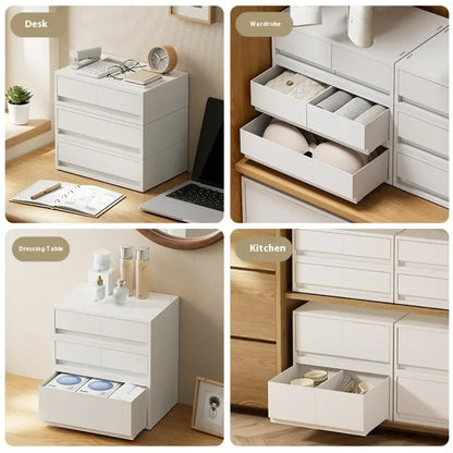 Desktop Storage Box Stationery Sorting Storage Drawer Stackable Space Saving Tabletop Drawer Cosmetic Desktop Organizer Boxes