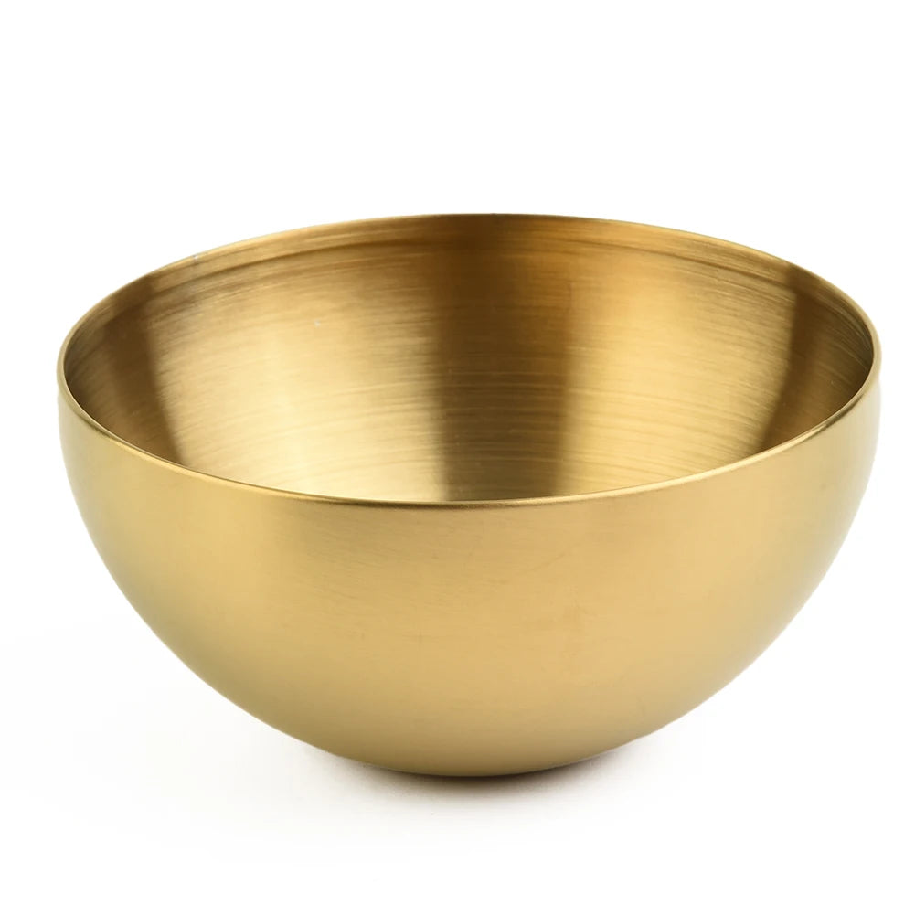 1pc Kitchen Stainless Steel Fruit Salad Bowls Korean Ramen Soup Noodles Bowl Single Layer Heat Insulated Home Tableware
