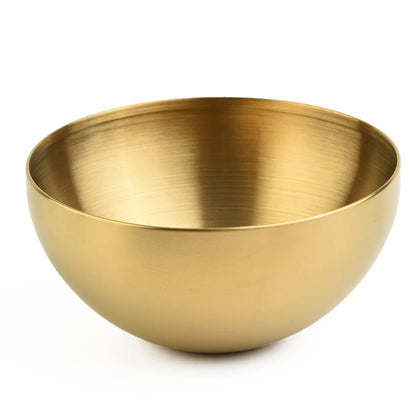 1pc Kitchen Stainless Steel Fruit Salad Bowls Korean Ramen Soup Noodles Bowl Single Layer Heat Insulated Home Tableware