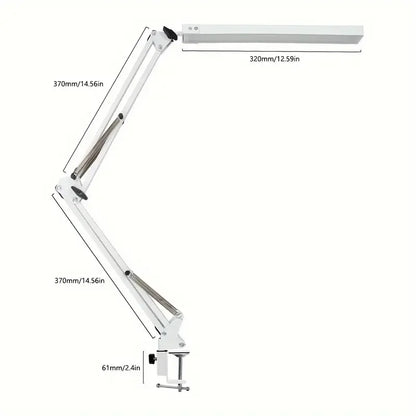 Led Desk Lamp for Office Home Bright Desk Light with Clamp USB Adapter Desk Lamp Stepless Dimming Adjustable Flexible Gooseneck