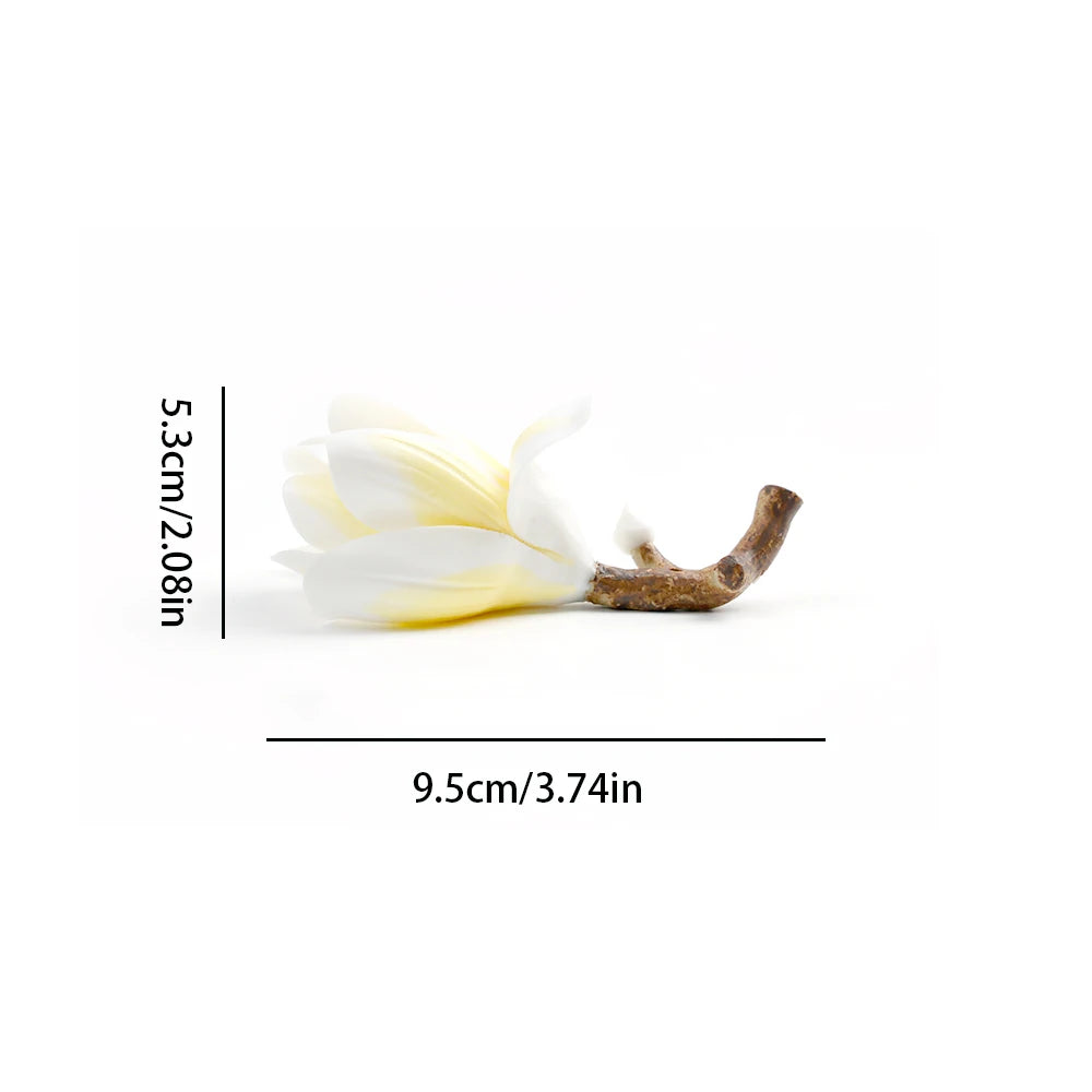 Handmade ceramic magnolia stick incense burner holder, elegant home decoration incense holder