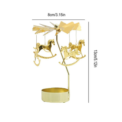 Metal Rotary Candle Holder Rotating Candle Holder Dinner Party Wedding Party Christmas Candle Holder Stand Home Decoration
