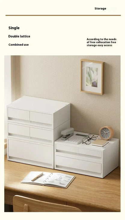 Desktop Storage Box Stationery Sorting Storage Drawer Stackable Space Saving Tabletop Drawer Cosmetic Desktop Organizer Boxes