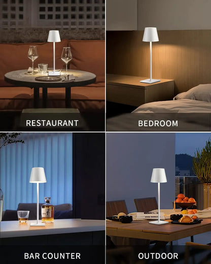 LED Desk Lamp Usb Rechargeable Table Lamp Bar Restaurant Ambiance Wireless Touch Lamps Waterproof Led Lights Bedroom Decor Light