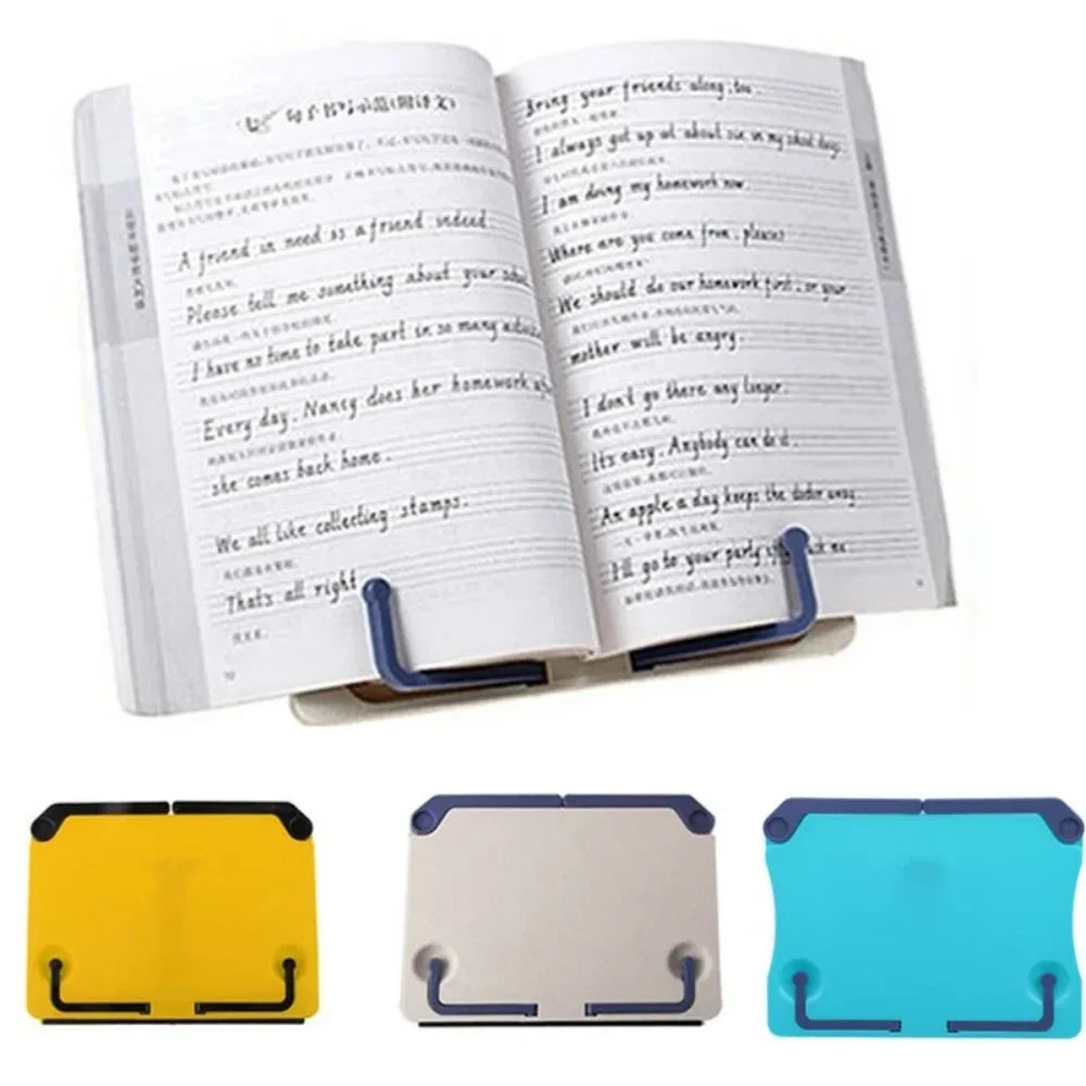 Portable Bookend Stand Adjustable Reading Book Stand Book Recipe Shelf Folding Holder Organizer For Music Score Recipe Tablet