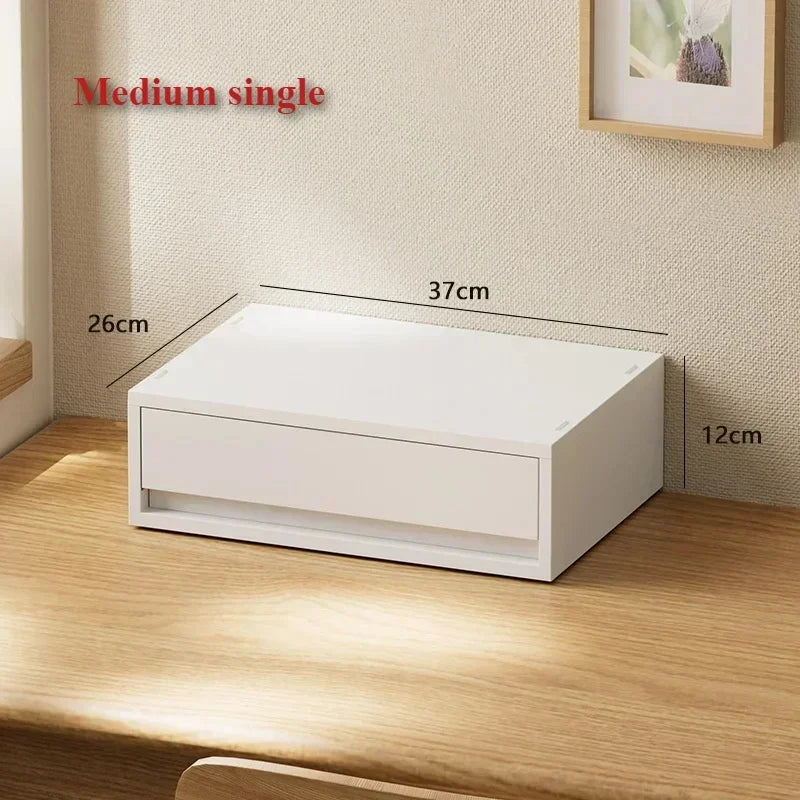 Desktop Storage Box Stationery Sorting Storage Drawer Stackable Space Saving Tabletop Drawer Cosmetic Desktop Organizer Boxes