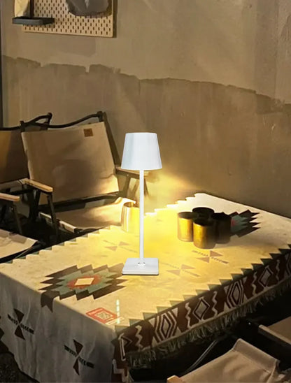 LED Desk Lamp Usb Rechargeable Table Lamp Wireless Touch 3 Color Desktop Night Light Bar Restaurant Creative Ambient Light Decor