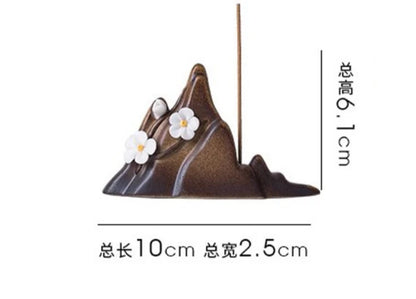 Ceramic Plum Blossom Pen Rest Home Desktop Joss-stick Base Incense Ceremony Ornaments Zen Tea Ceremony Accessories Tea Pets
