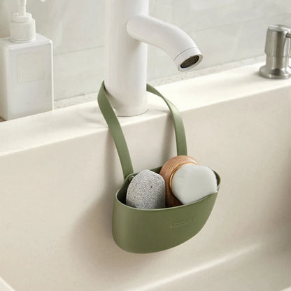 Kitchen Sink Sponges Soap Holder Bathroom Dish Drain Water Basket Storage Drying Rack Accessories Organizer