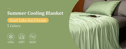 High Quality Cooling Blankets Smooth Air Condition Comforter Lightweight Summer Quilt with Double Side Cold & Cooling Fabric