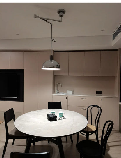 Rotate Pendant Lights Kitchen Dining Room Restaurant Adjustable Hanging Lamp Nordic Ceiling Chandeliers Retractable Folding Arm
