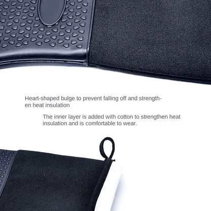 Extra Long Professional Silicone Oven Mitts Gloves with Quilted Liner Durable Heat Resistant Grill Oven Gloves Baking Tools