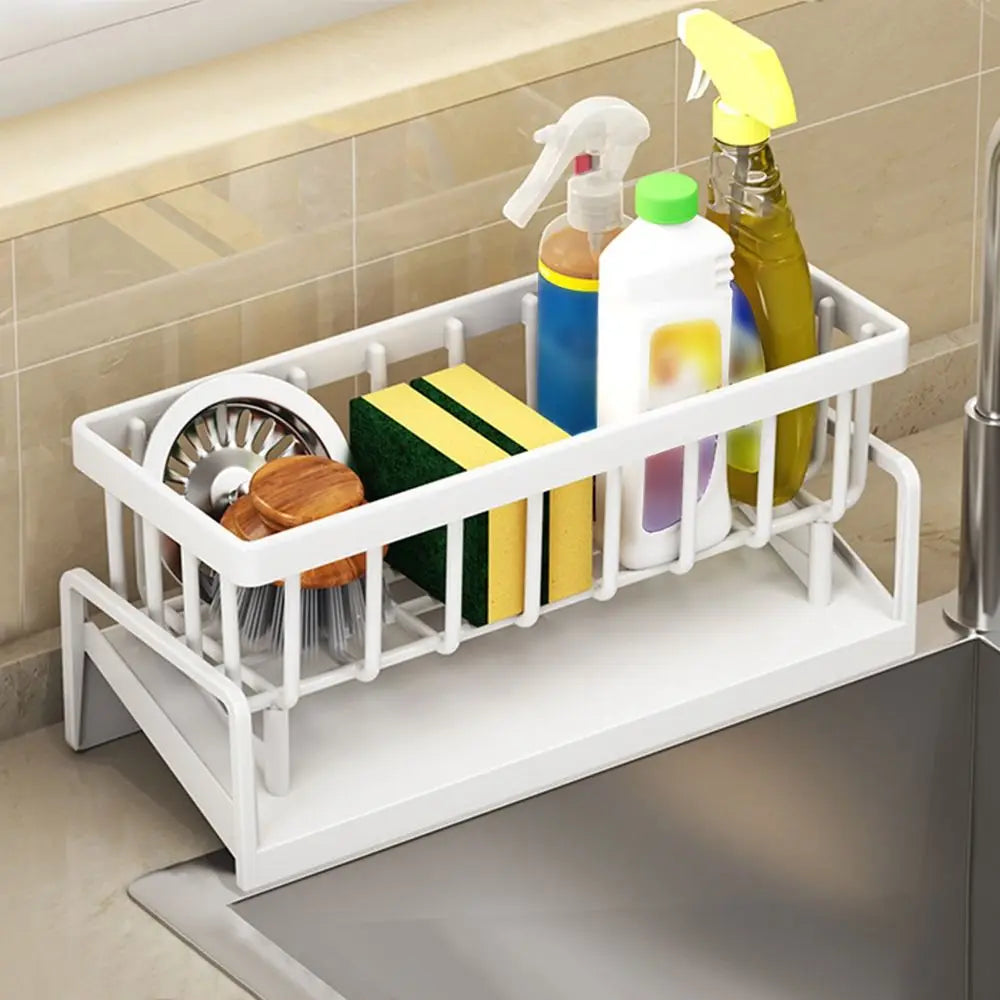 Kitchen Storage Rack Useful Self-draining Sink Shelf Sponge Holder Organizer Hanging Soap Basket Bathroom Cosmetic Shelf