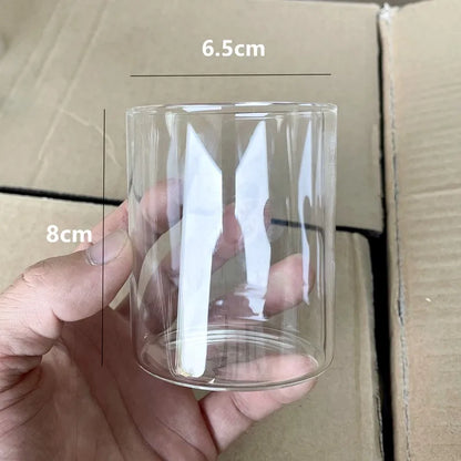 Glass Candle Holders Dia 8cm Cylinder Vases for Pillar Candle, Holders or Flower Vase Wedding Decoration Candlelight Dinner