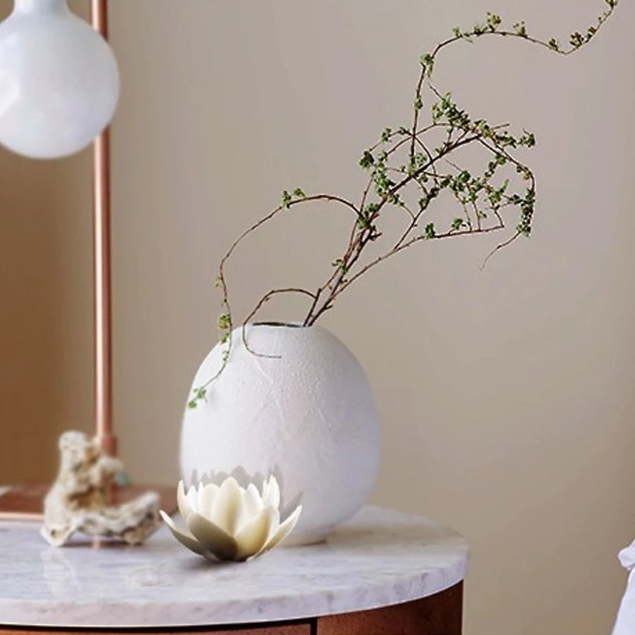 Incense stick holder with lotus ceramic decoration, suitable for living room/corridor/bedroom/bathroom/dining room