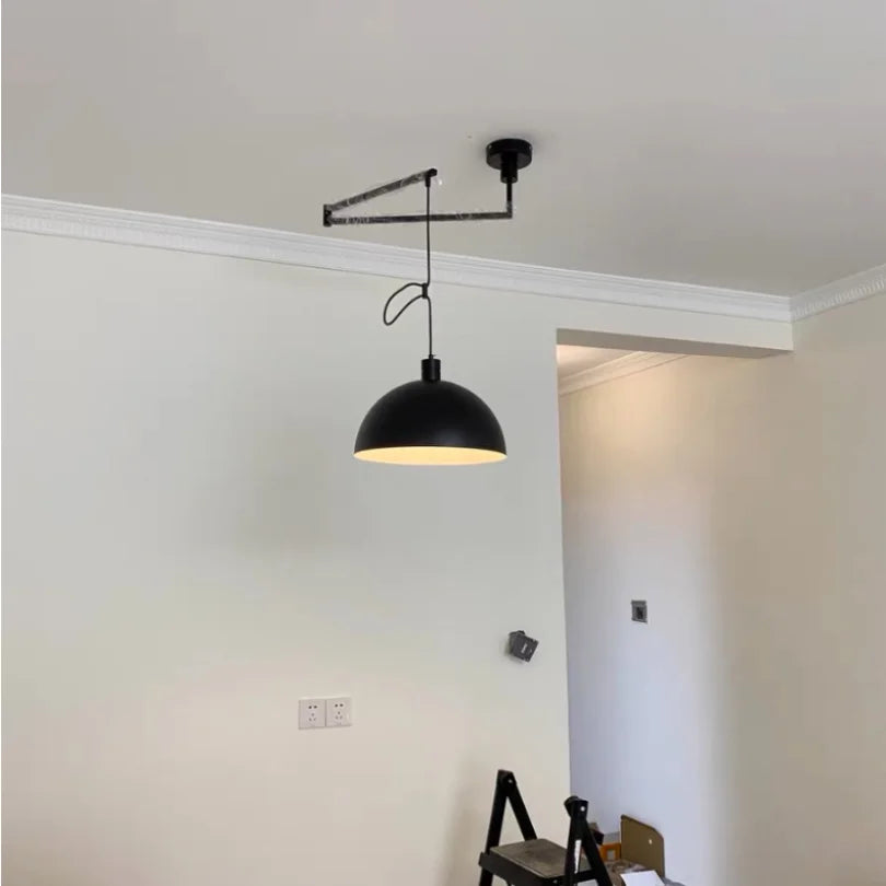 Rotate Pendant Lights Kitchen Dining Room Restaurant Adjustable Hanging Lamp Nordic Ceiling Chandeliers Retractable Folding Arm