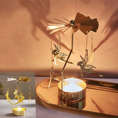 Metal Rotary Candle Holder Rotating Candle Holder Dinner Party Wedding Party Christmas Candle Holder Stand Home Decoration