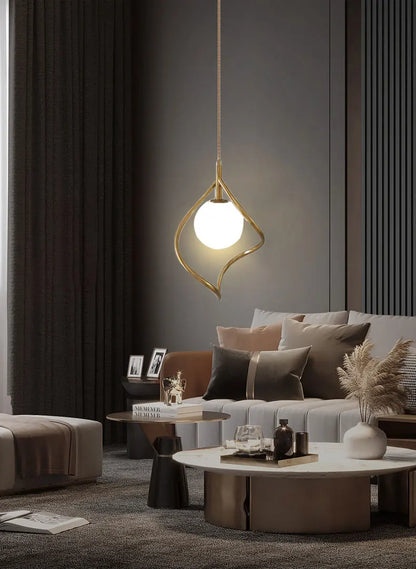 White Ball Tube LED Pendant light luxury chandelier Bedroom Bar Aisle Bedside Minimalist Restaurant Background wall decoration