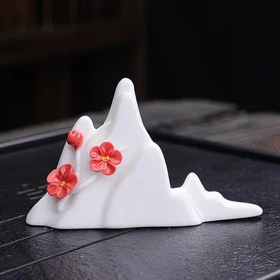 Ceramic Plum Blossom Pen Rest Home Desktop Joss-stick Base Incense Ceremony Ornaments Zen Tea Ceremony Accessories Tea Pets