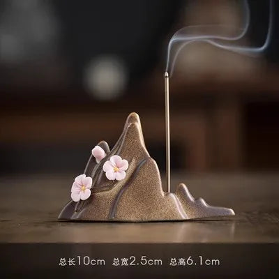 Ceramic Plum Blossom Pen Rest Home Desktop Joss-stick Base Incense Ceremony Ornaments Zen Tea Ceremony Accessories Tea Pets