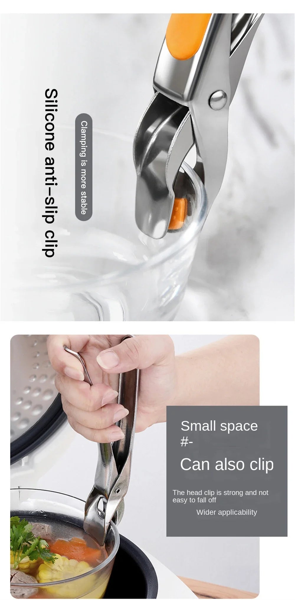 Kitchen Anti Scald Plate Bowl Dish Pot Holder Holder Stainless Steel Clamp Anti-hot Clip Lifter Kitchen Oven Accessories Tool