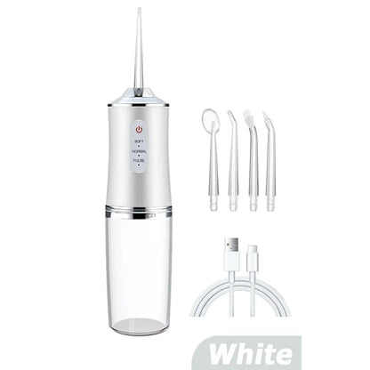 Smart Electric Oral Irrigator Water Flosser 4 Jets 3 Modes USB Charging Water Jet Irrigator Dental Teeth Cleaner