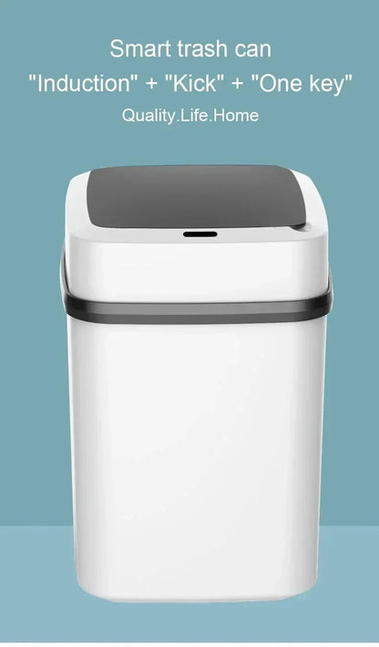 Smart Trash Can Intelligent Waste Bin Automatic Sensor Dustbin with Lid Waterproof Recycling Bins for Home Kitchen Bathroom