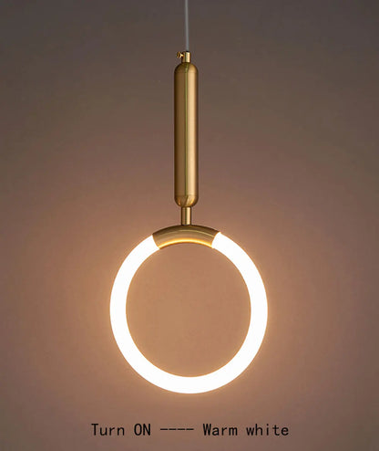 White Ball Tube LED Pendant light luxury chandelier Bedroom Bar Aisle Bedside Minimalist Restaurant Background wall decoration