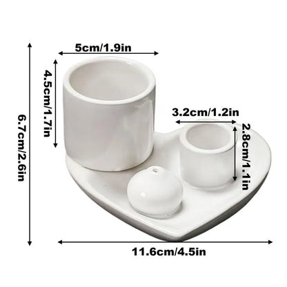 Incense Holder Ceramic Burner Stand Bowl 4-in-1 Incense Stick Holder Spiritual Zen Art For Living Room Yoga Relaxation Home