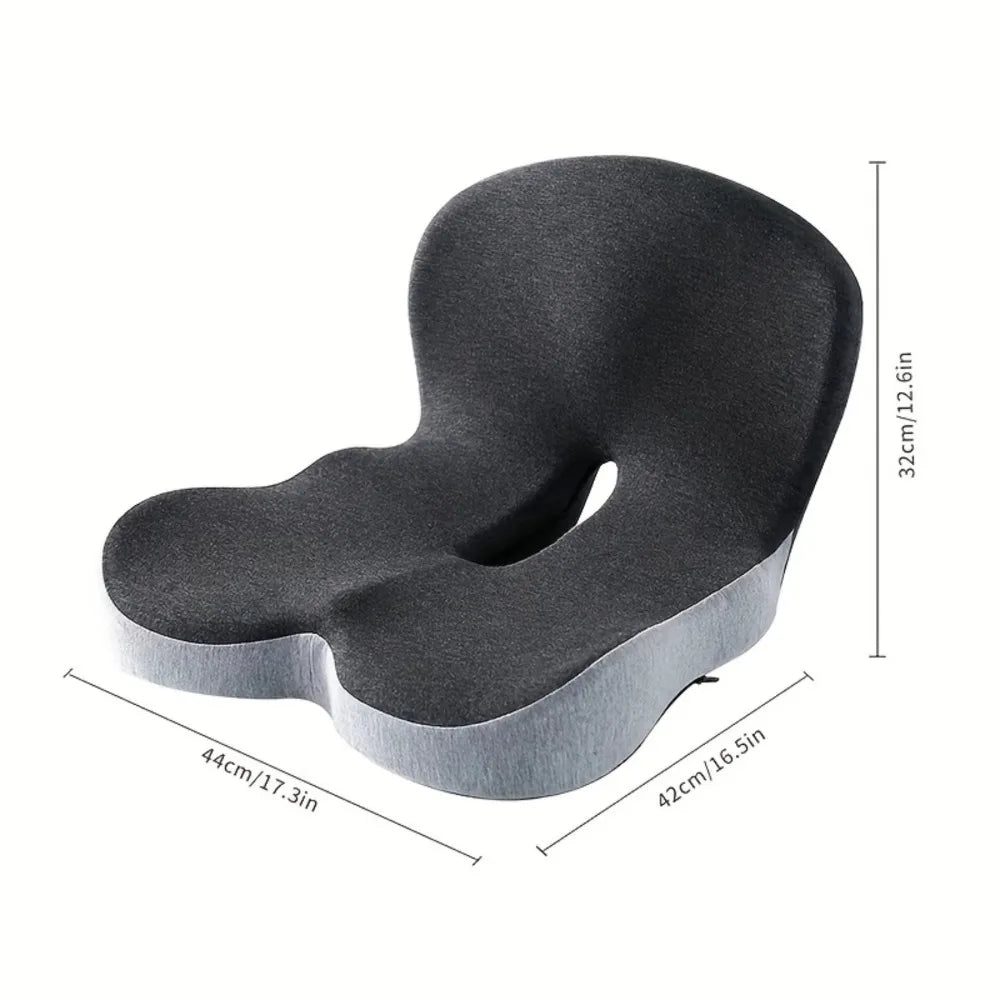 Comfort Memory Foam Backrest Cushion Breathable Non-Slip Chair Cushion One-piece Design Waist Protection Truck Seat Cushion