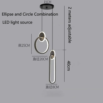 Modern Creative LED Pendant Lamps For Home Living Room Background Wall Hanging Chandelier Bedroom Bedside Lamp Dining Room Decor