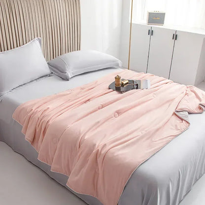 High Quality Cooling Blankets Smooth Air Condition Comforter Lightweight Summer Quilt with Double Side Cold & Cooling Fabric