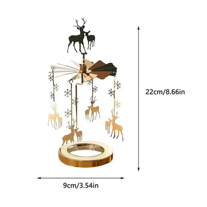 Rotating aromatherapy candle holder metal rotating candle holder dinner atmosphere tabletop rotating decoration