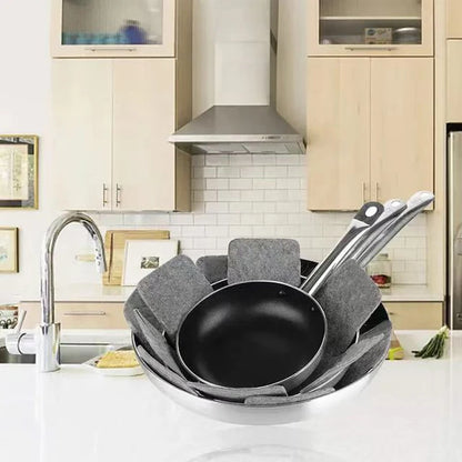 Pot and Pan Protector Pad Non-stick Pot Dividers Pad 3 Sizes Pans Separator Pads for Protecting Separators Pads Cookware Accesso