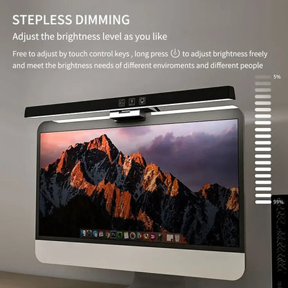 50cm PC Screen Display Hanging Light Computer Monitor Lamp Eye Protection Desk Lights Dimmable Timing Function for Study Work