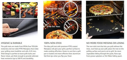 5-10 Pcs BBQ Grill Mat Non-stick Heat Resistant Grill Mat Outdoor Baking Reusable Barbecue Party Mat 40x33cm Grill Accessories